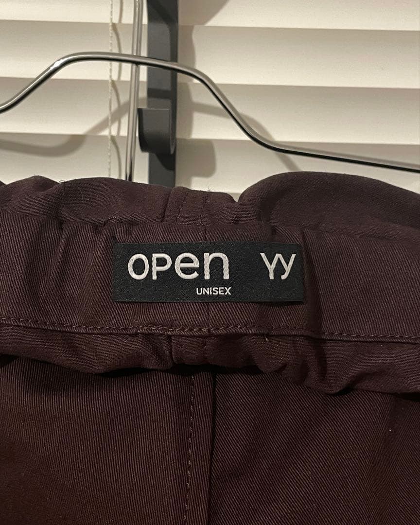 OPEN YY ロールウエストカーゴパンツ サイズM バーガンディ