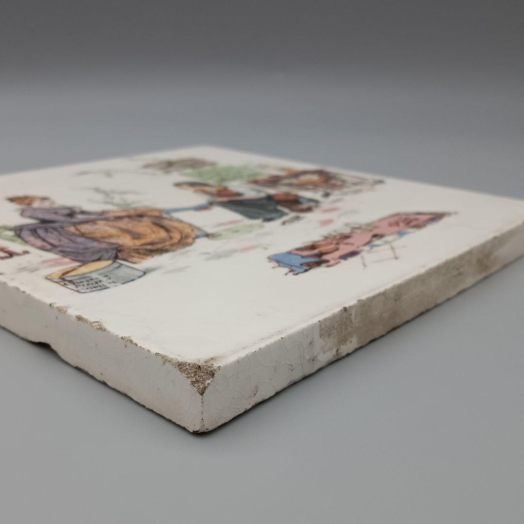 フランス サルグミンヌ 「 シンデレラ 」 陶板 タイル ヴィンテージ