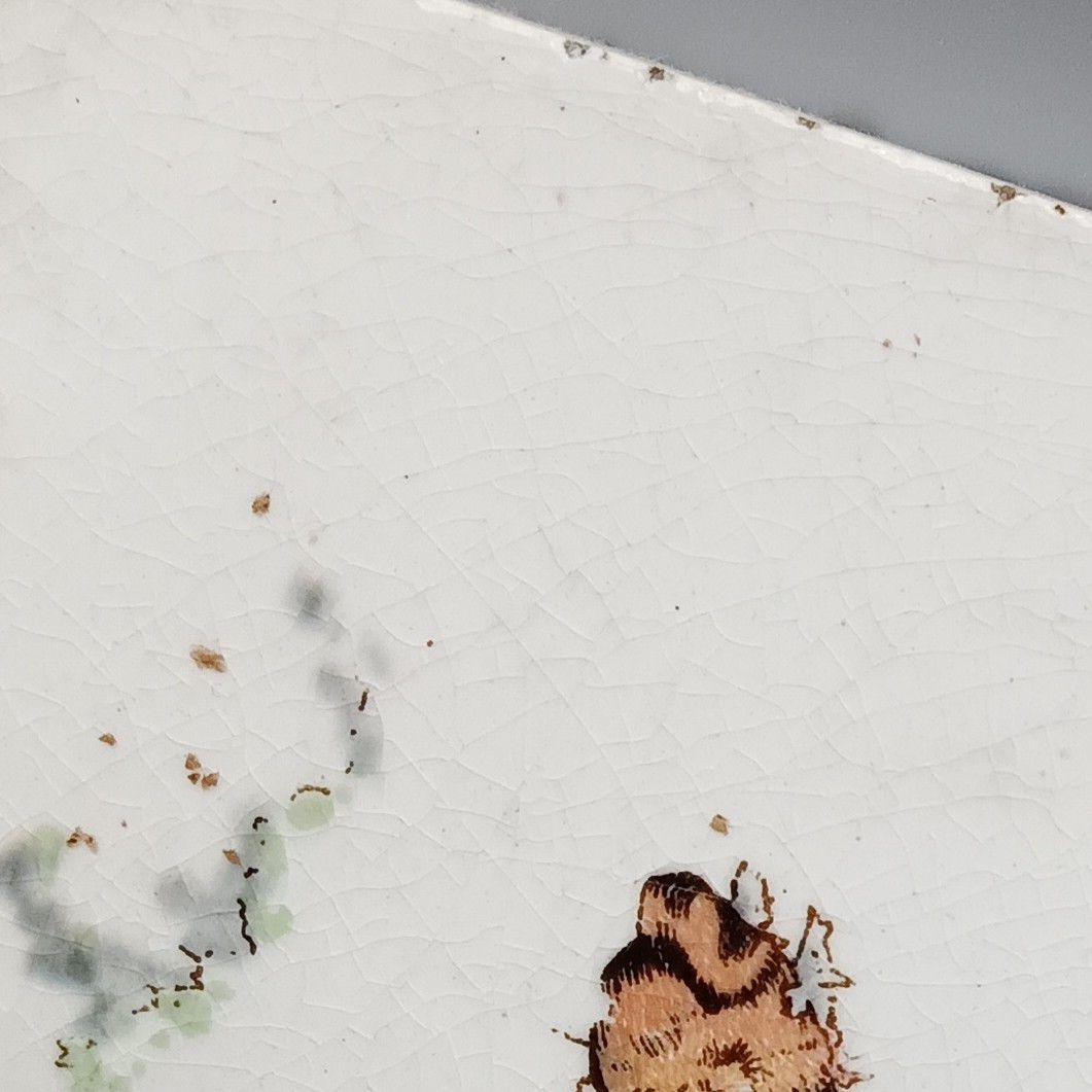 フランス サルグミンヌ 「 シンデレラ 」 陶板 タイル ヴィンテージ