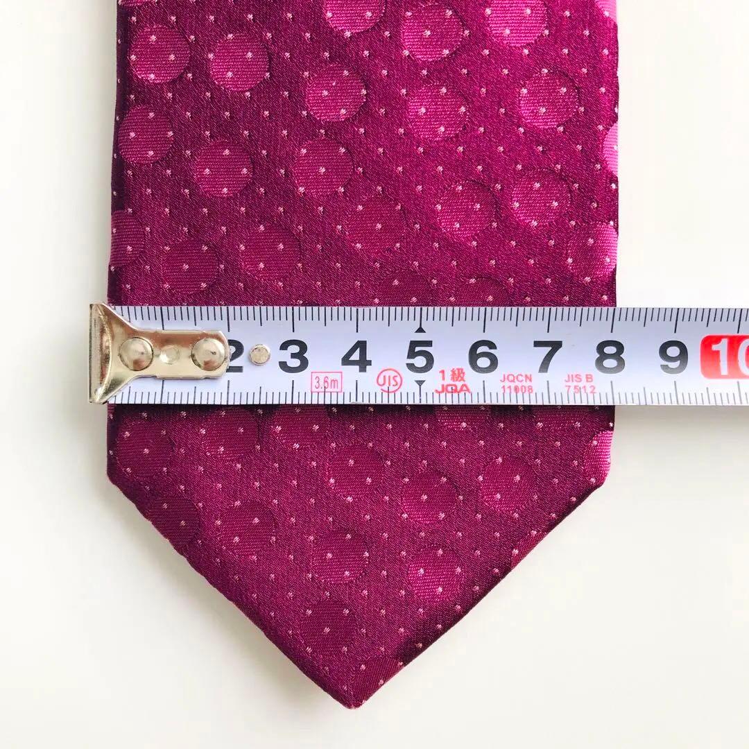 ポールスミス ネクタイ ドット柄 ボルドー