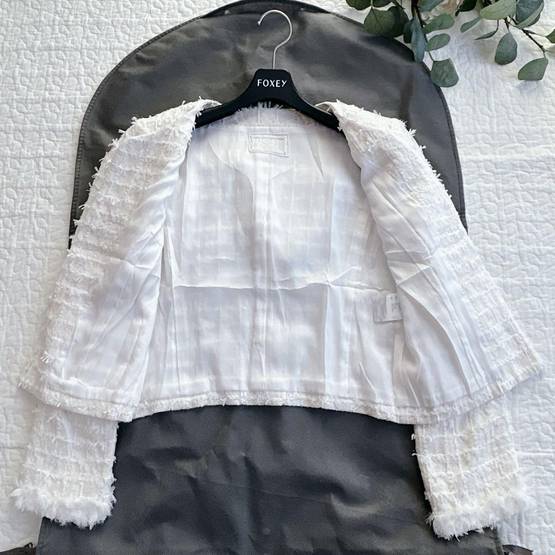 フォクシー 定価12万 ツイードジャケット Vanilla Whip 40サイズ