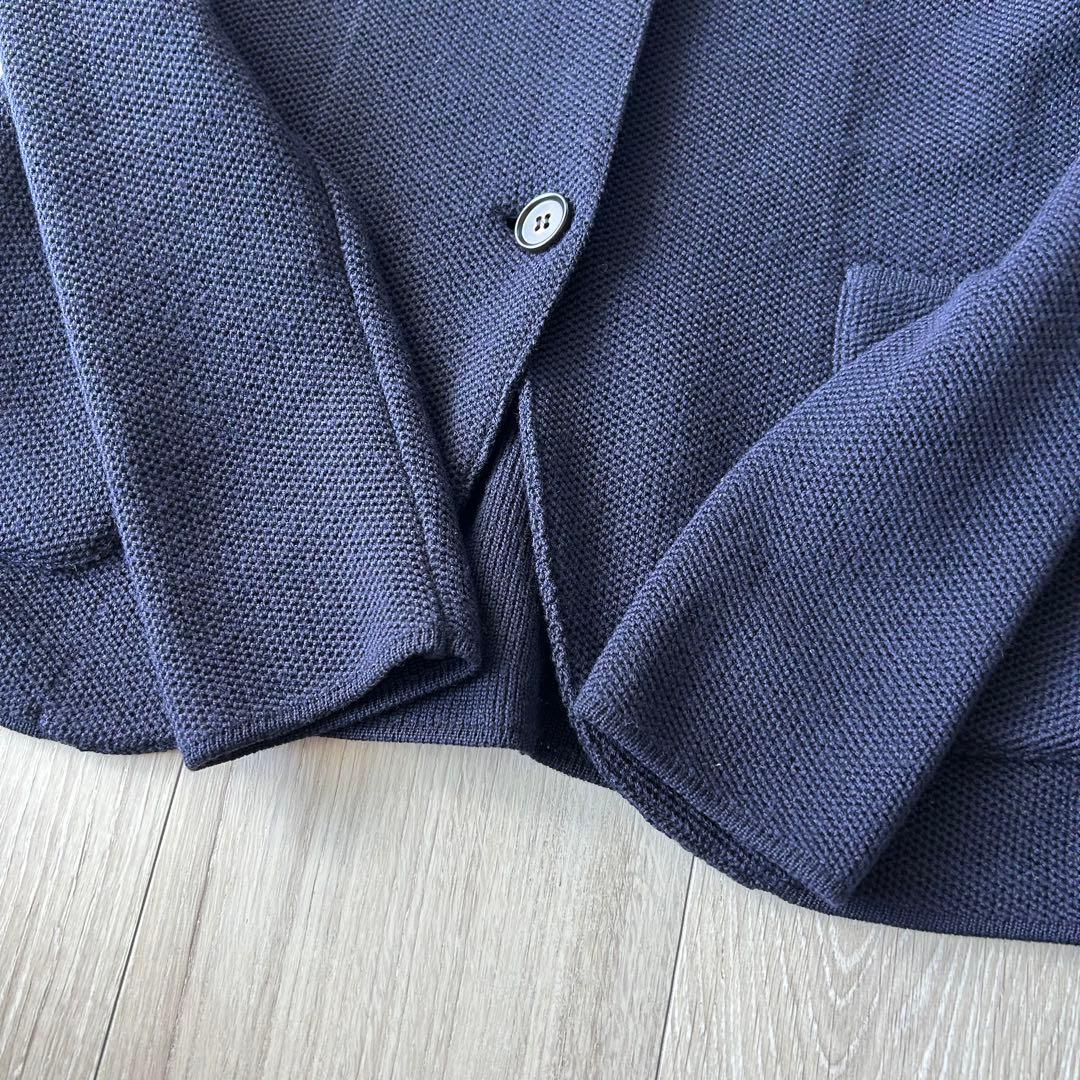 LARDINI ラルディーニ ニット テーラードジャケット 40紺ブートニエール