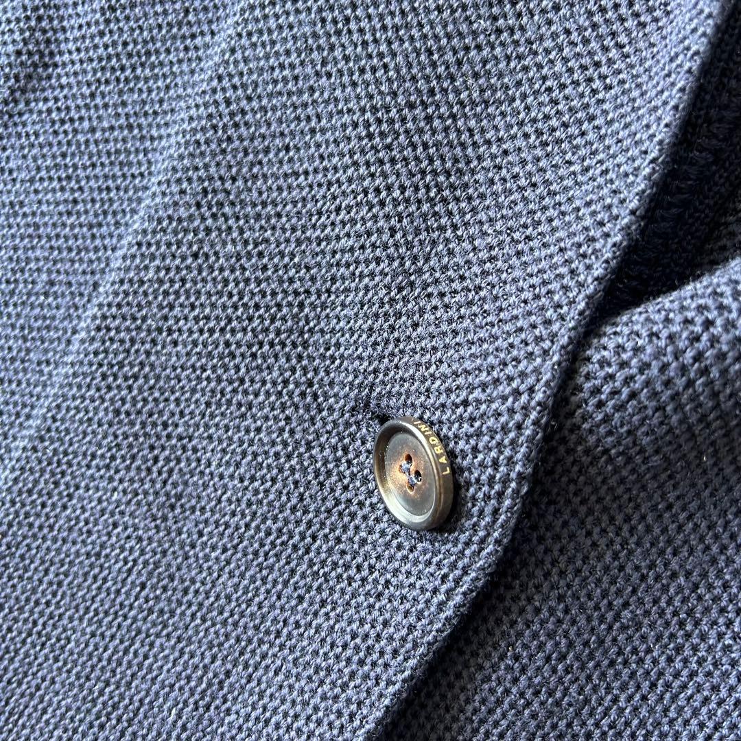 LARDINI ラルディーニ ニット テーラードジャケット 40紺ブートニエール