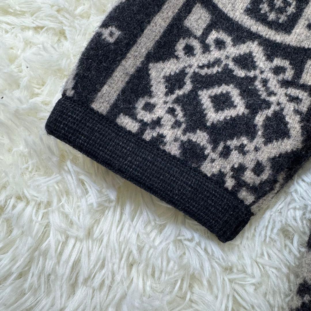 GIESSWEIN ギースヴァイン フード付ウールコート 総柄 トグルボタン