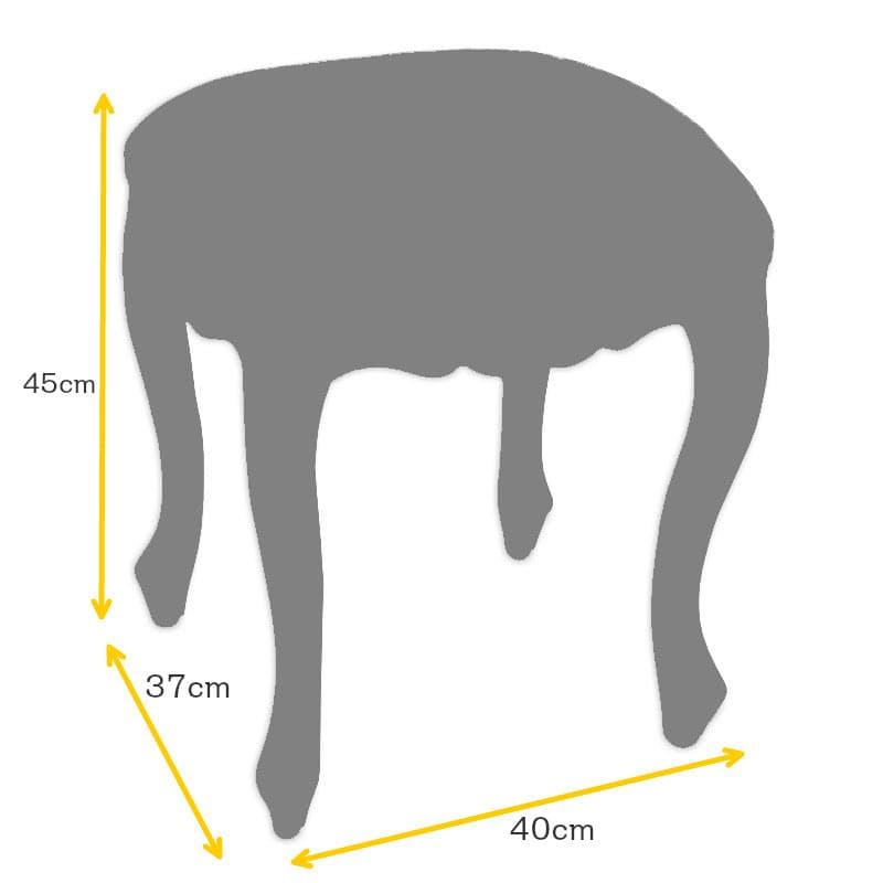 お値下げ！　マホガニー　ロココ調　猫脚スツール　PVCブラウン　新品