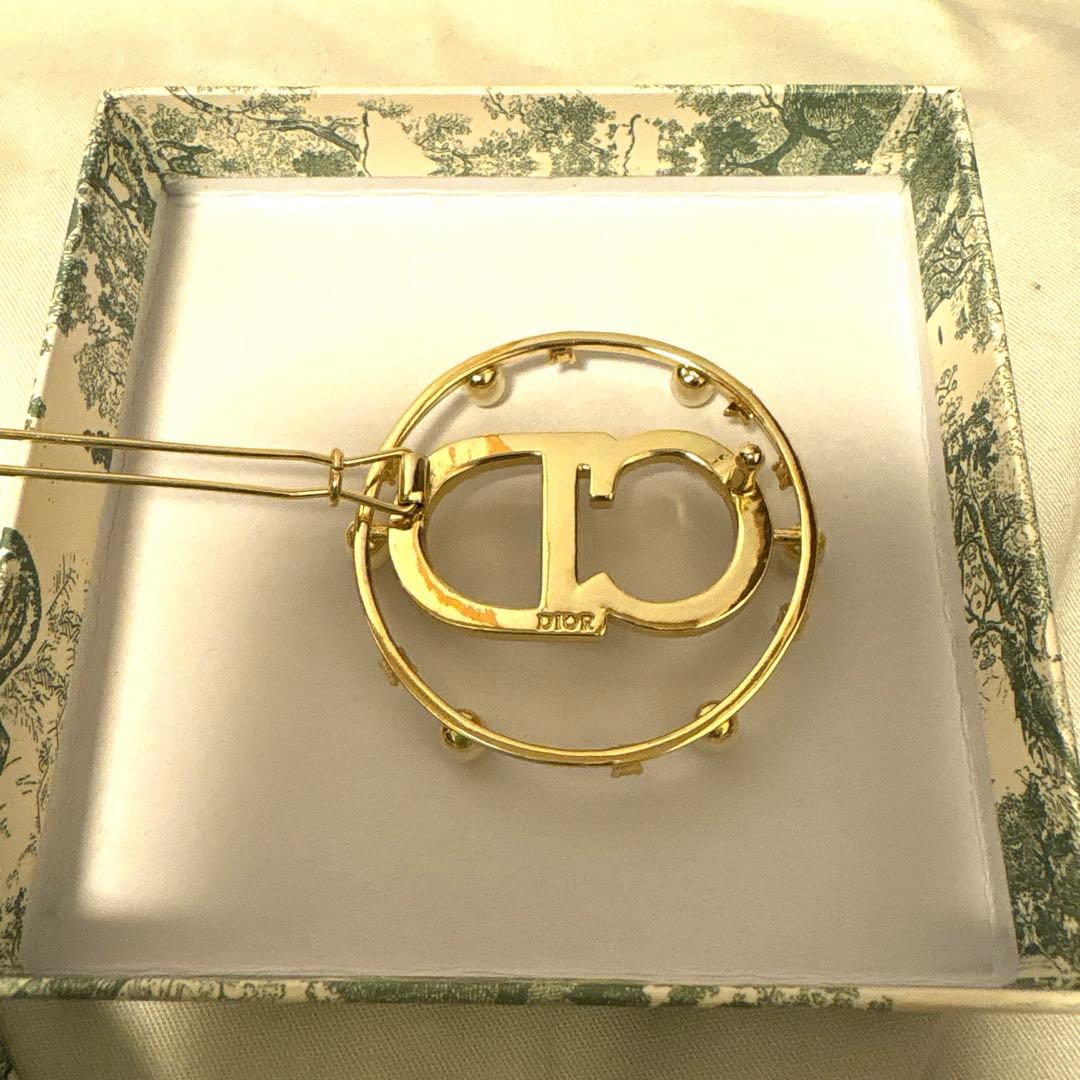 Dior パール装飾 ヘアピン