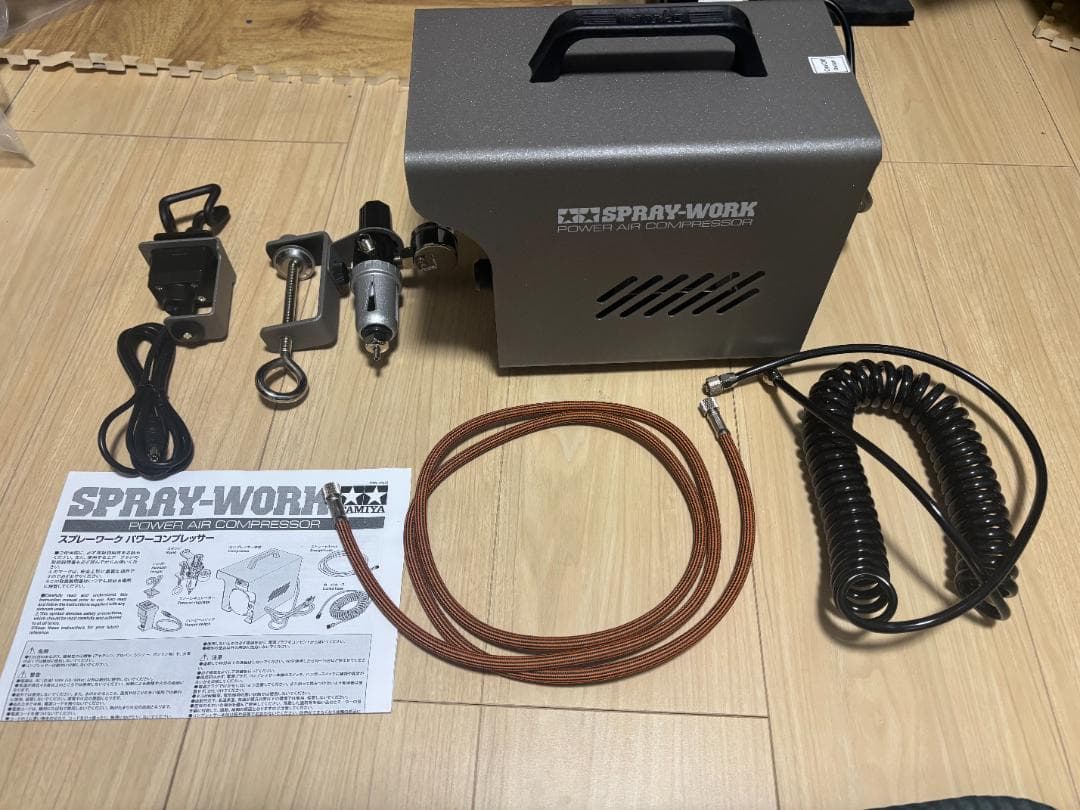 【新品・未使用（動作確認のみ実施)】タミヤ スプレーワーク パワーコンプレッサー