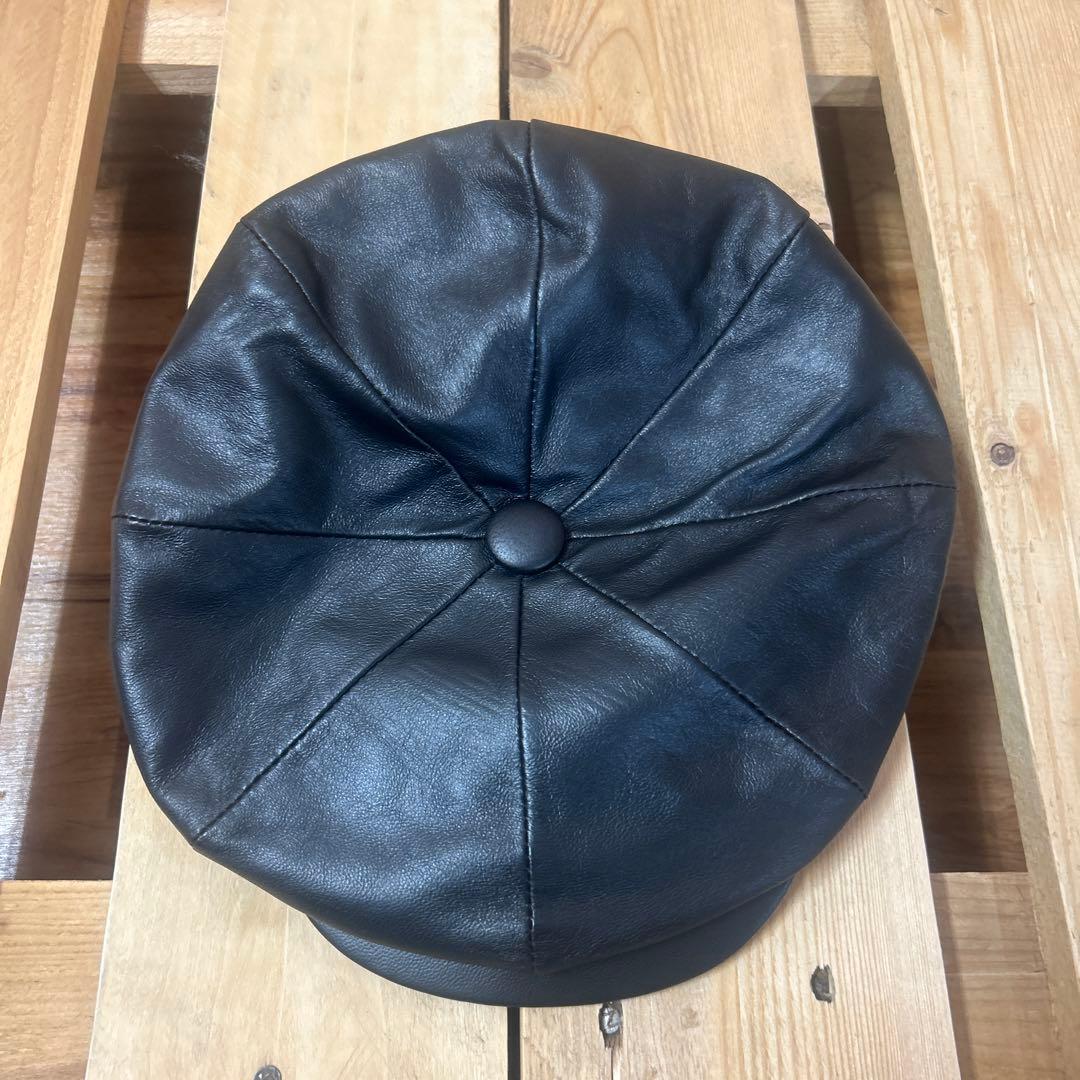 ニューヨークハット　レザーBIG Apple キャスケット