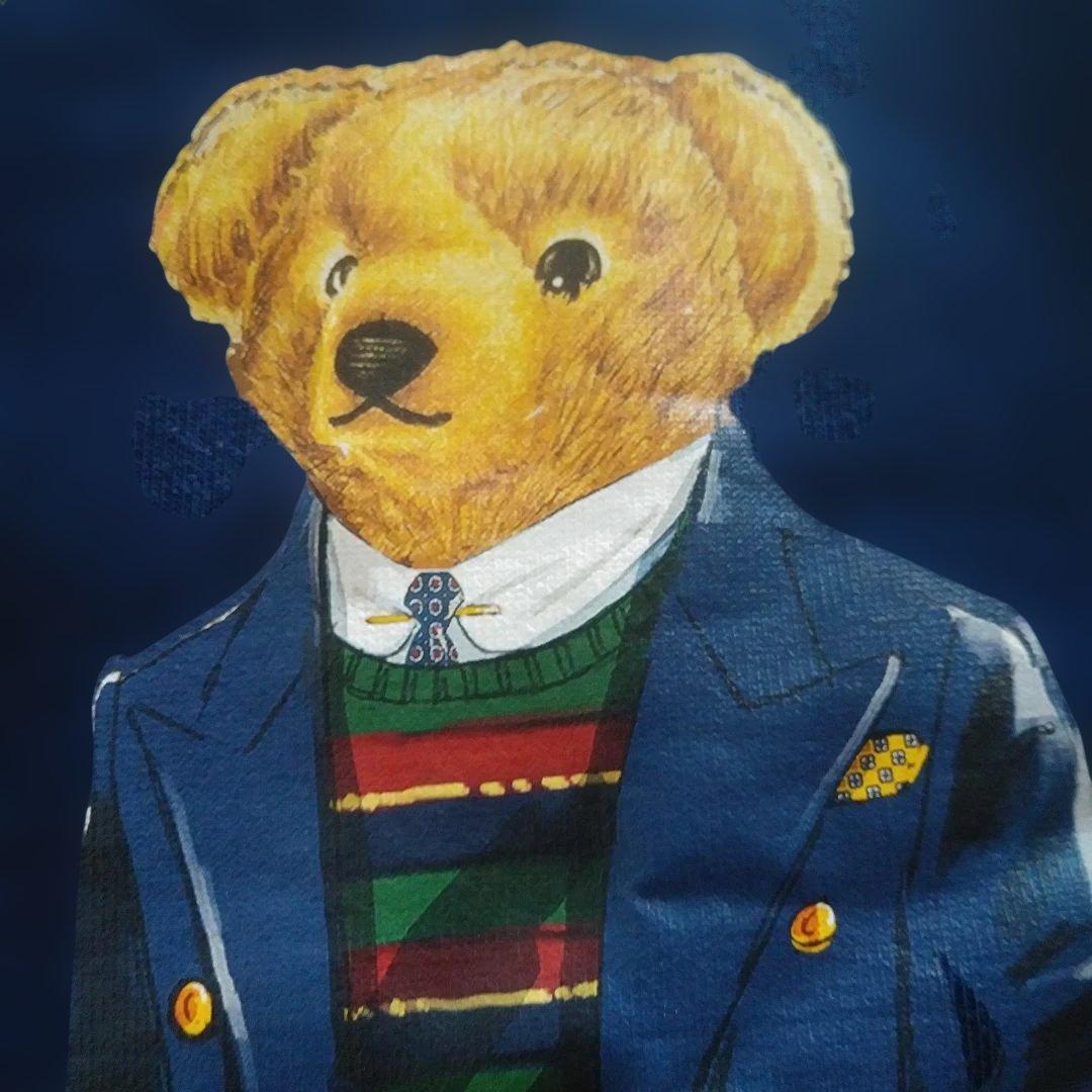 1回着用ポロラルフローレンポロベア トレーナー ネイビー L/G 14-16歳