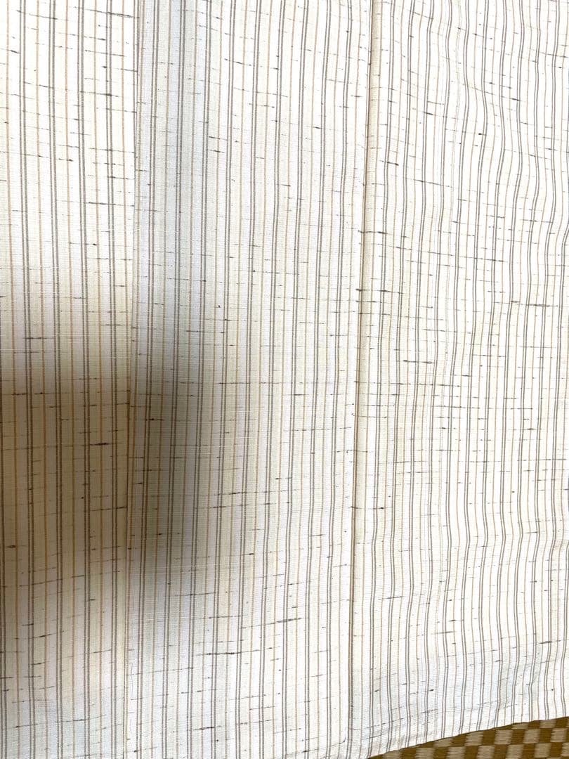 正絹　袷　紬　縦縞模様　身丈（肩から）161.5㎝