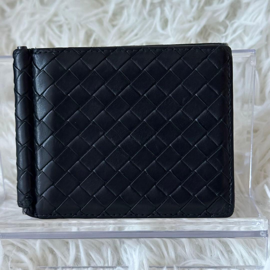 ✨️美品✨️ ボッテガヴェネタ マネークリップ イントレチャート レザー ブラック