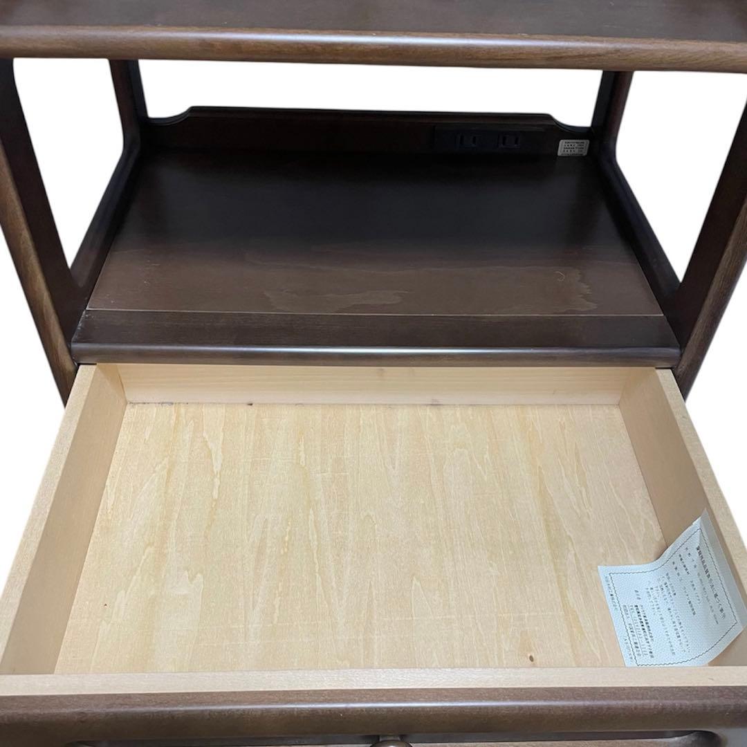 KARIMOKU カリモク　アンティーク家具　電話台　コンセント2口付き！