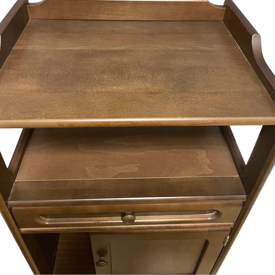 KARIMOKU カリモク　アンティーク家具　電話台　コンセント2口付き！