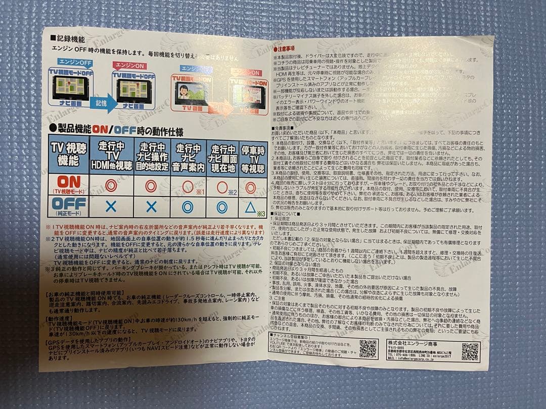 ハリアー改良後用TV&ナビキャンセラー TVキット 走行中視聴 ナビ操作