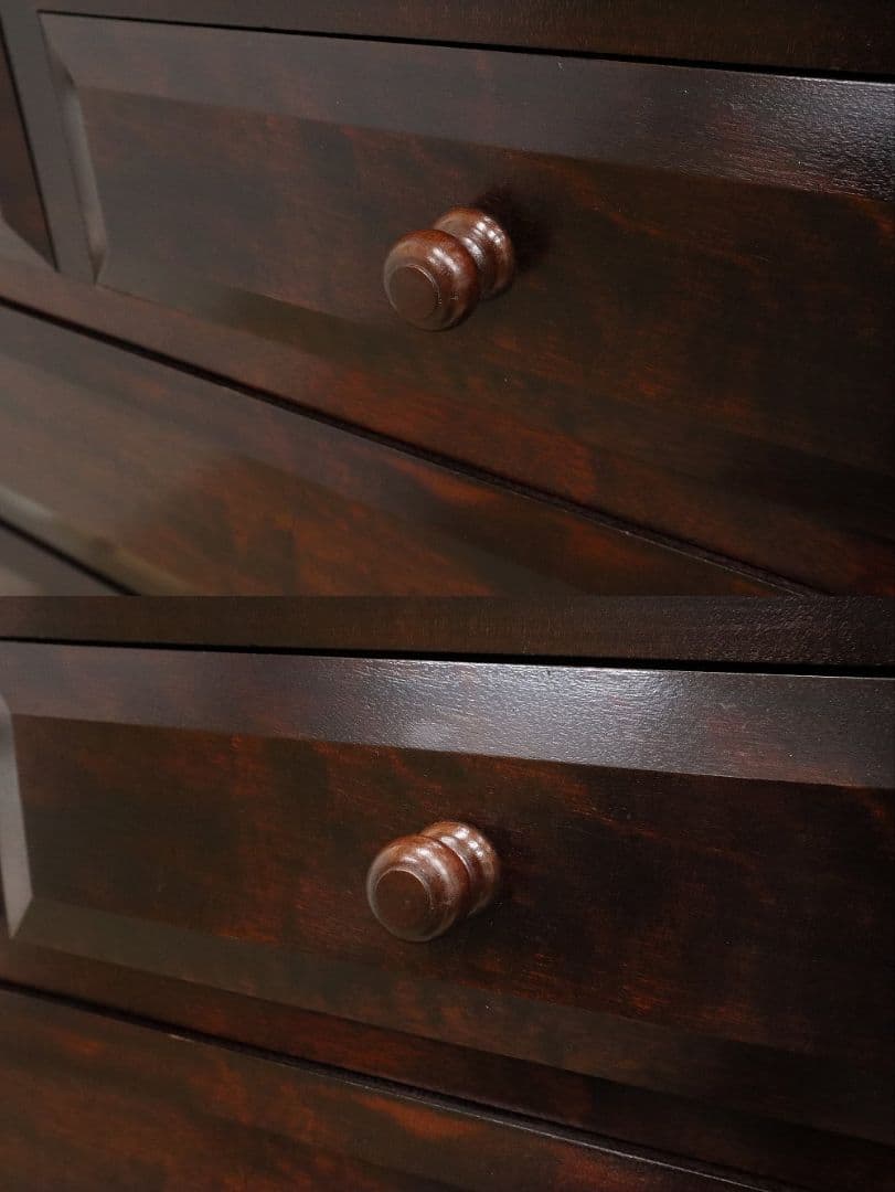 【松本民芸家具】D型6段チェスト・整理箪笥・ミズメザクラ無垢