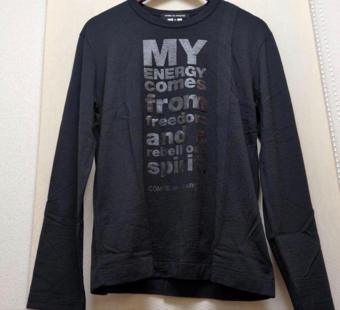 comme des garcons コムデギャルソンロゴ入り長袖シャツ