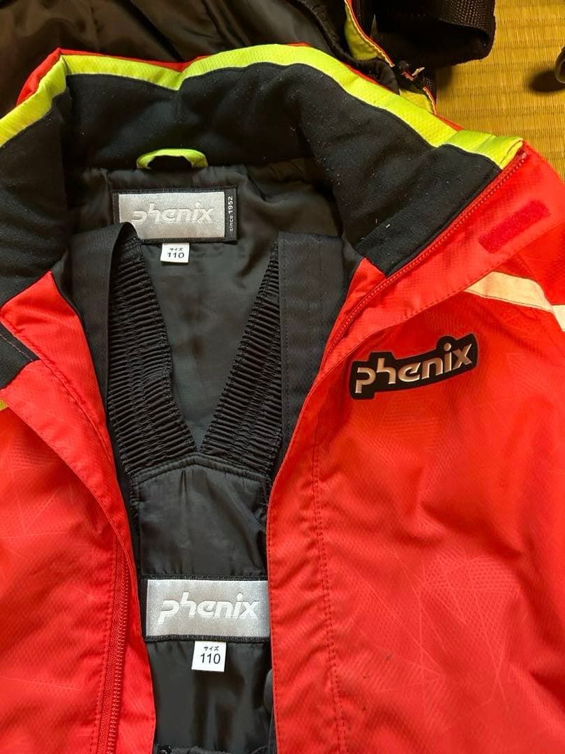 スキーセット(ウェア110cm、板、ストック、ブーツ19cm、ヘルメット)