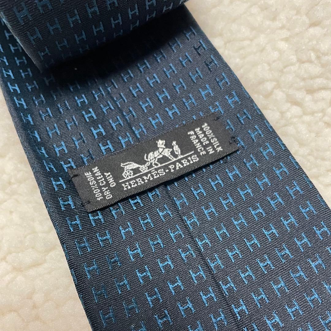 HERMES ネクタイ　ファソネH 美品　H織り