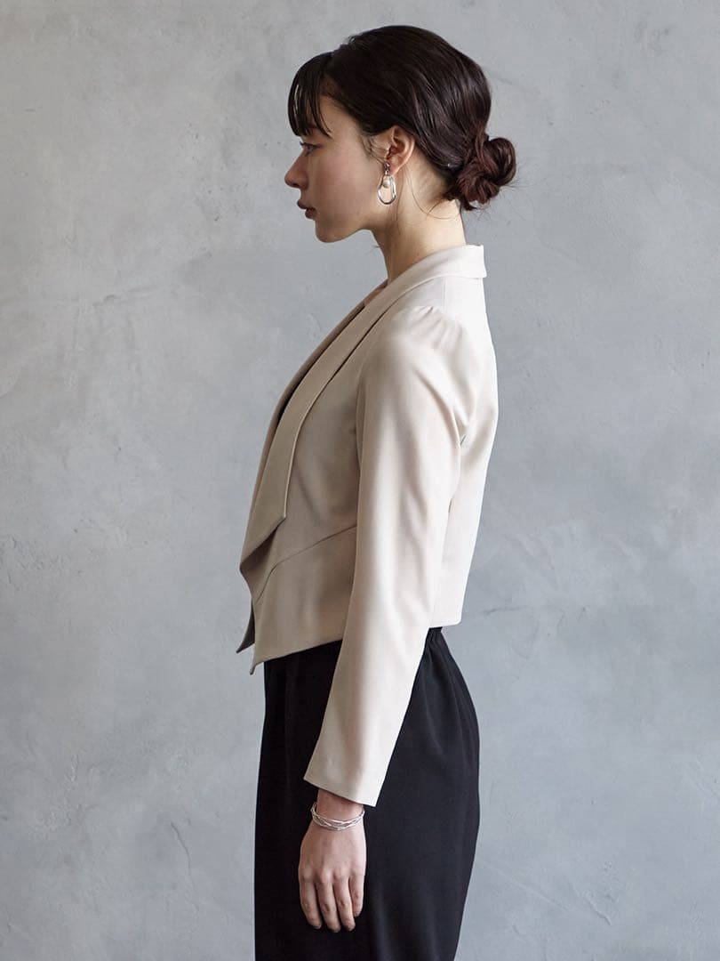 AIMER 現行モデル ショールカラージャケット ベージュ Lサイズ