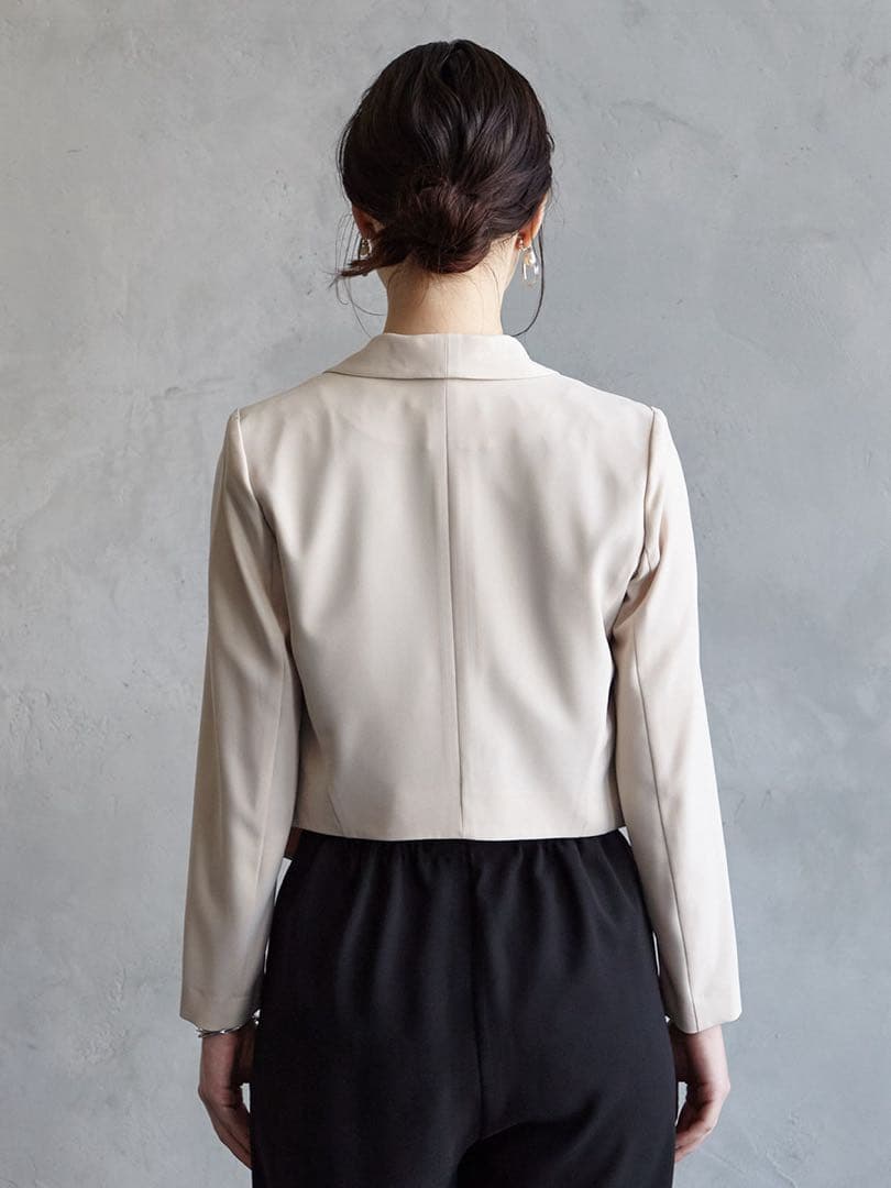 AIMER 現行モデル ショールカラージャケット ベージュ Lサイズ