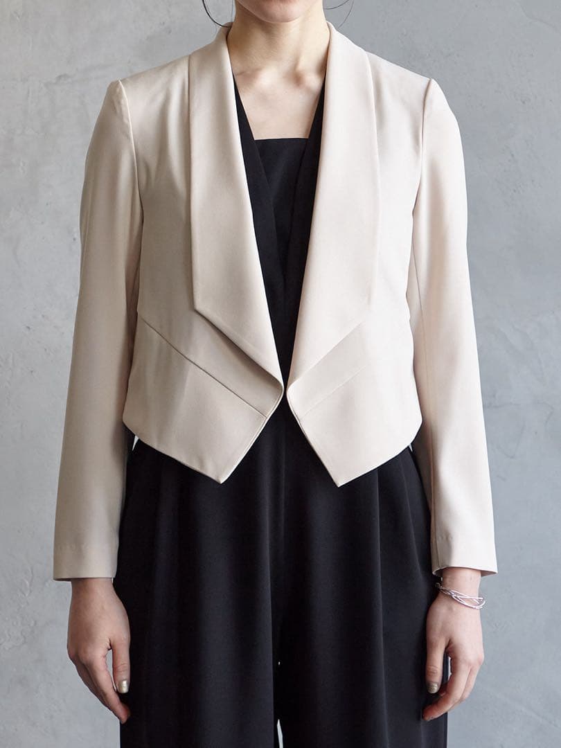 AIMER 現行モデル ショールカラージャケット ベージュ Lサイズ