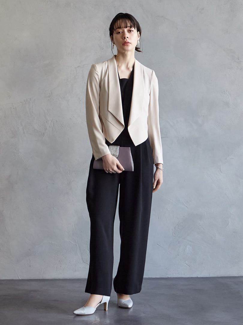 AIMER 現行モデル ショールカラージャケット ベージュ Lサイズ