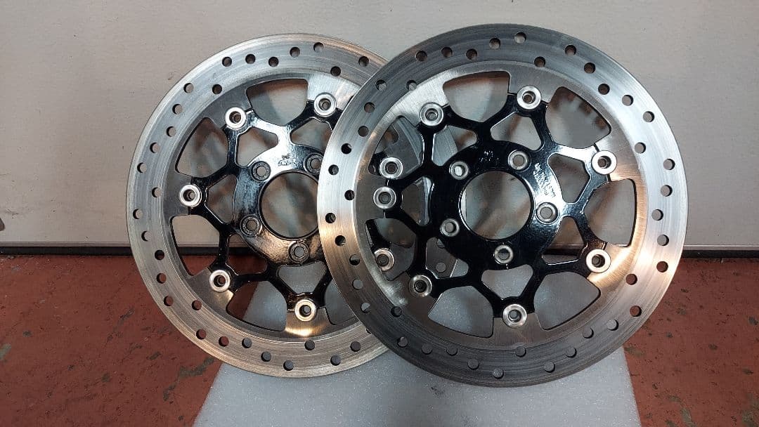 ハーレーFXLRS 純正ディスクブレーキローター前２枚後１枚　走行200km外し