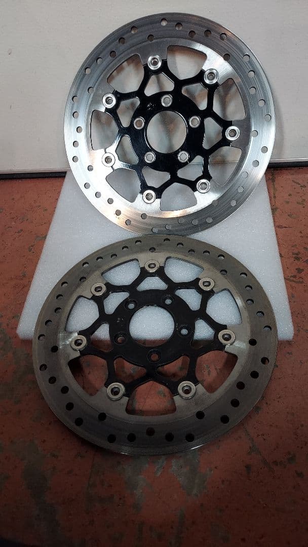 ハーレーFXLRS 純正ディスクブレーキローター前２枚後１枚　走行200km外し