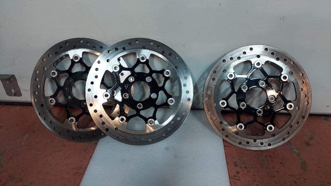 ハーレーFXLRS 純正ディスクブレーキローター前２枚後１枚　走行200km外し