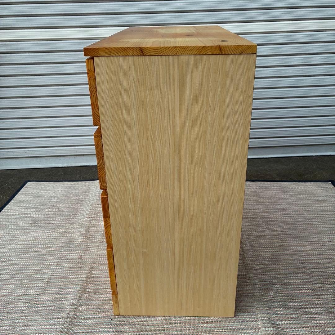 【送料込】無印良品　パイン材　4段チェスト　タンス　チェスト　②