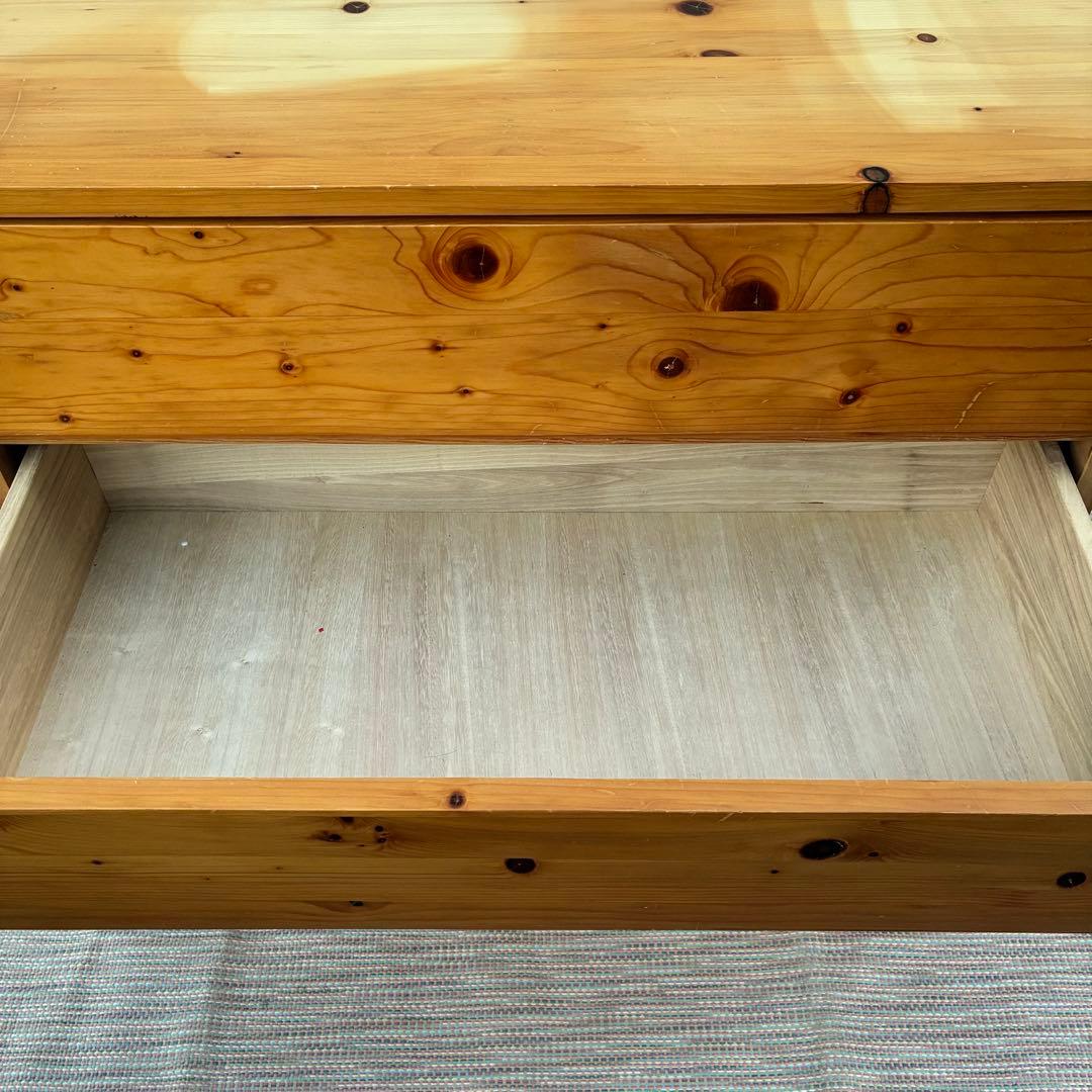 【送料込】無印良品　パイン材　4段チェスト　タンス　チェスト　②