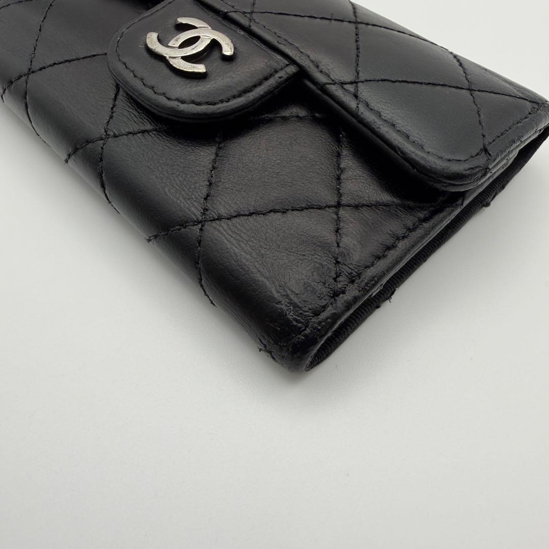 CHANEL シャネル　マトラッセ　4連キーケース　シルバー金具