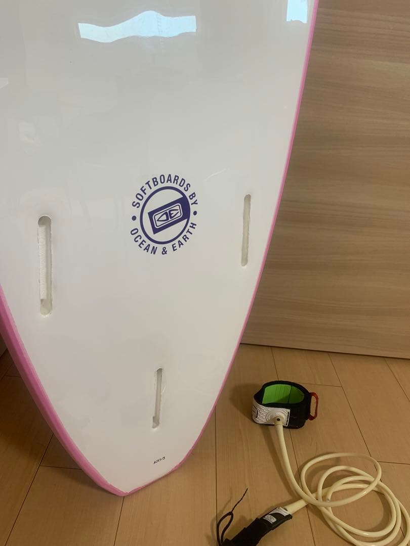 【美品】Ezi Rider ファンボード 7'6ピンク(リーシュ付き)