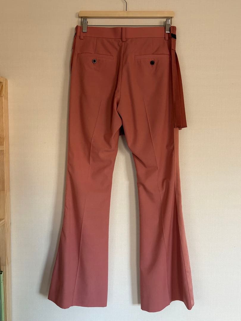 新品 sacai プリーツスカートドッキングパンツ ピンク サイズ2