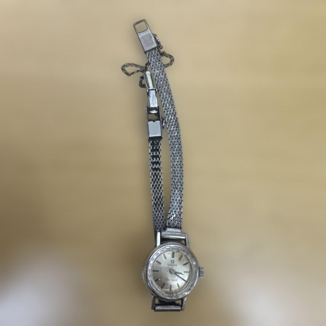 Omega 手巻き時計 シルバー メッシュバンド　オメガ　Ω K14WG