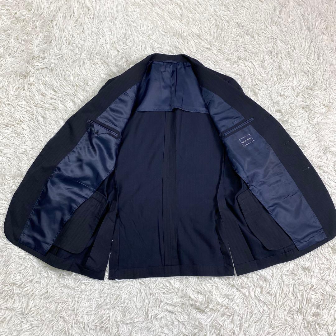 美品✨大きいサイズ ザスーツカンパニー 3ピース セットアップスーツ 紺　XL