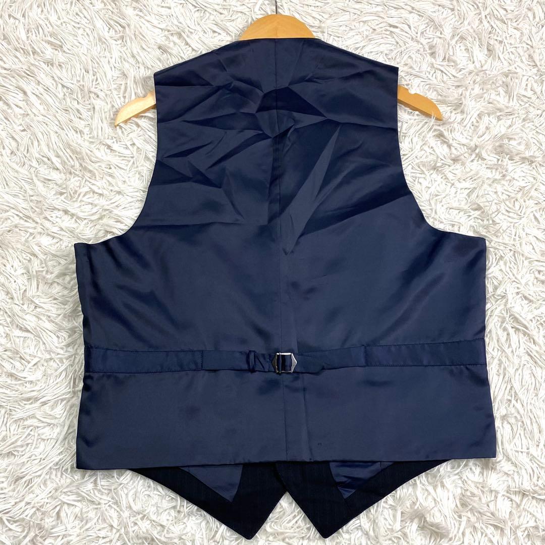 美品✨大きいサイズ ザスーツカンパニー 3ピース セットアップスーツ 紺　XL