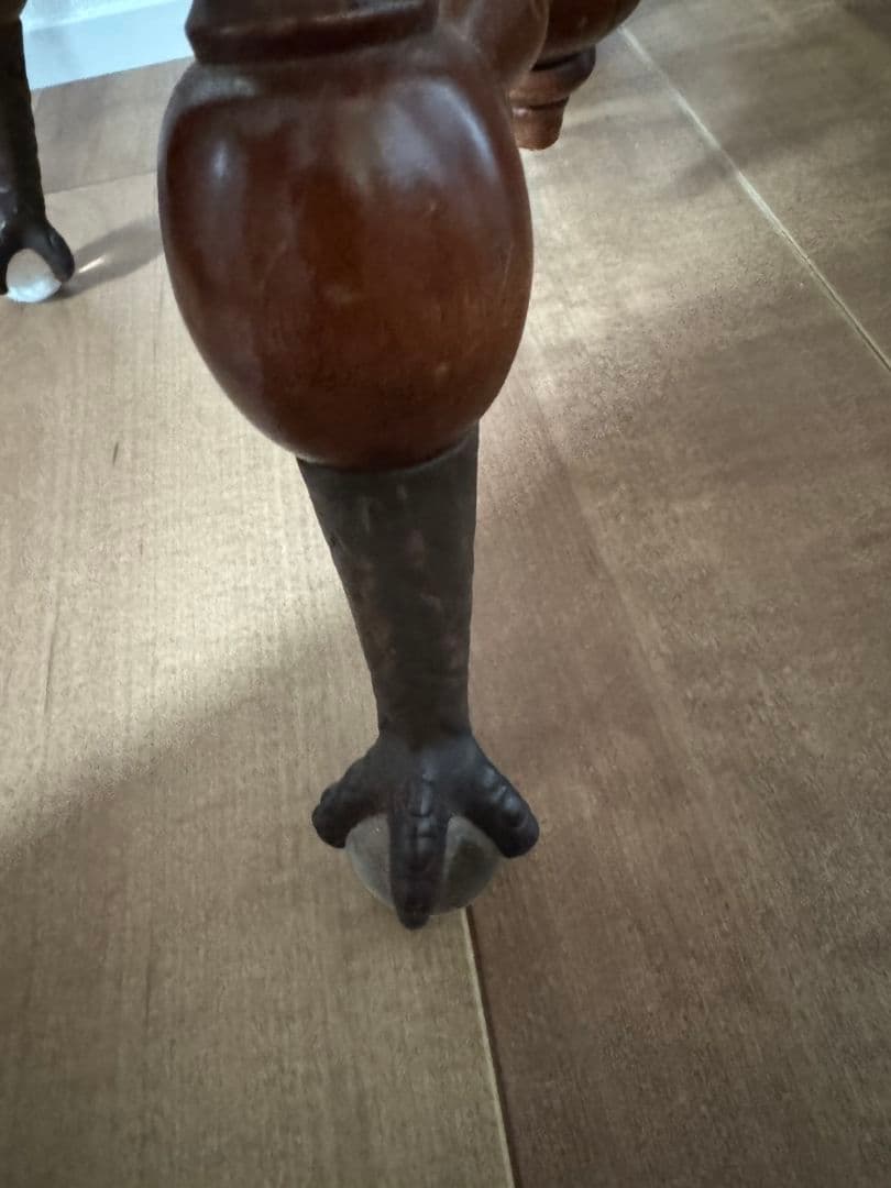 ヴィンテージ 木製スツール 動物の足デザイン