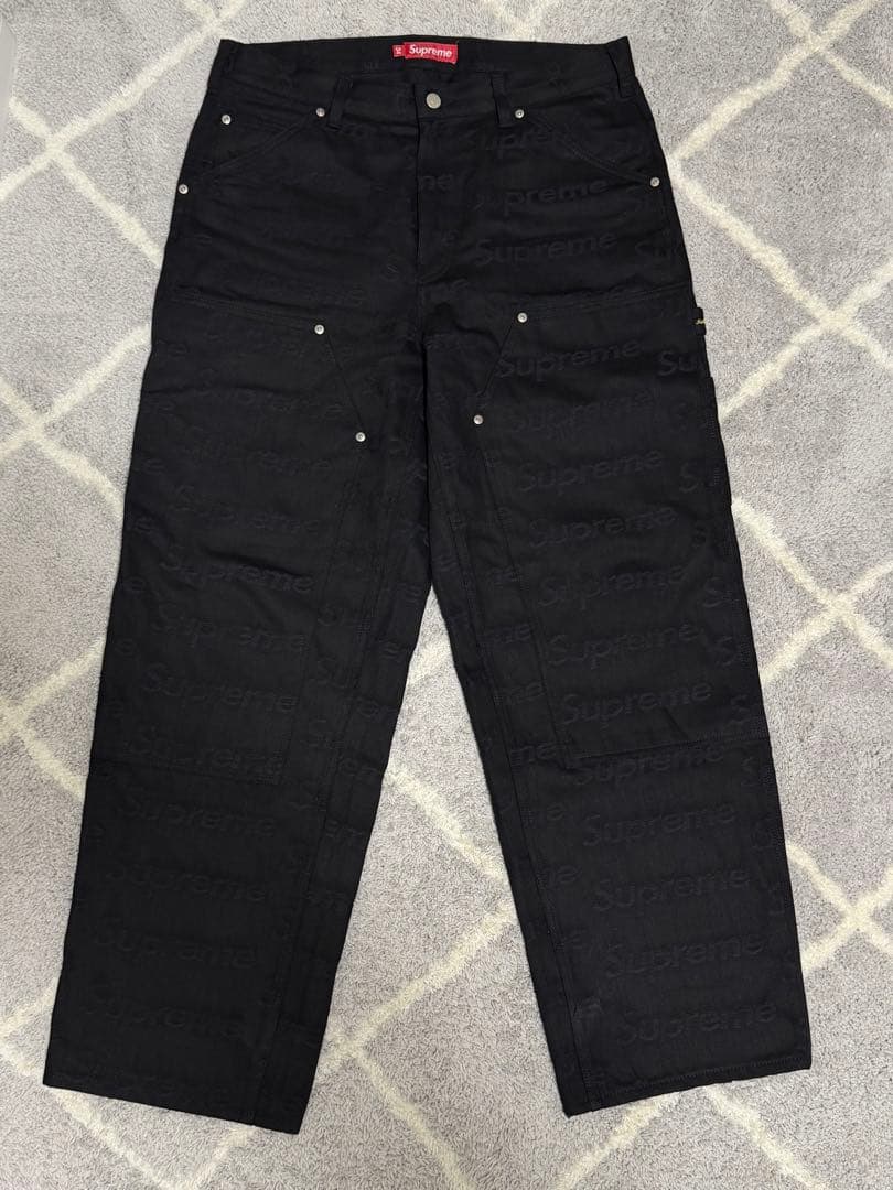 パンツ Supreme Jacquard Logos Double Knee Denim