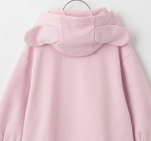 ＊naano＊♪メゾピアノ【おめかしマイメロディ】裾プリーツ パーカワンピ