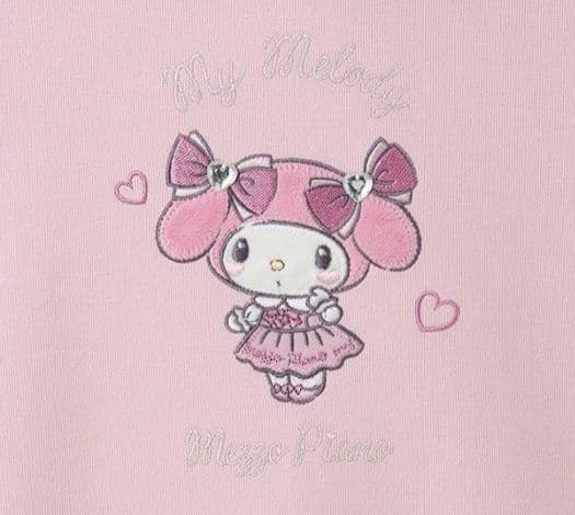 ＊naano＊♪メゾピアノ【おめかしマイメロディ】裾プリーツ パーカワンピ