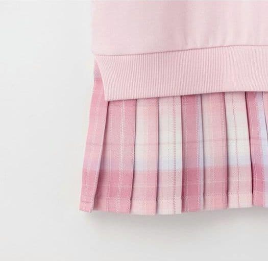 ＊naano＊♪メゾピアノ【おめかしマイメロディ】裾プリーツ パーカワンピ