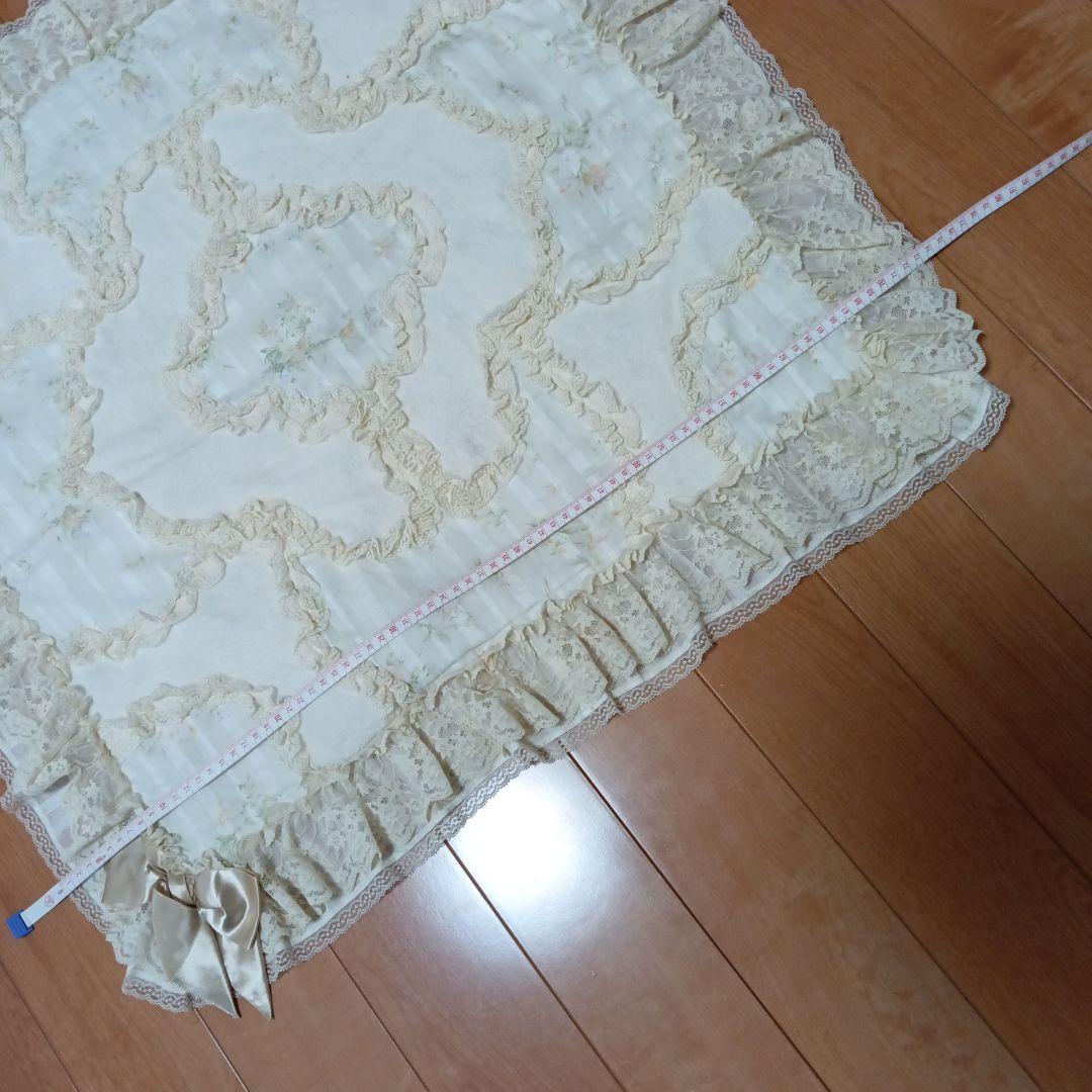 美品★さえらakiakaneアキアカネ花柄豪華座布団カバー日本製フリル&レース