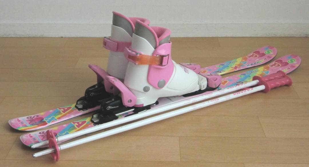 ■■12月・1月限定■送料無料■子供用スキーセット■板96靴19■WAX済■■