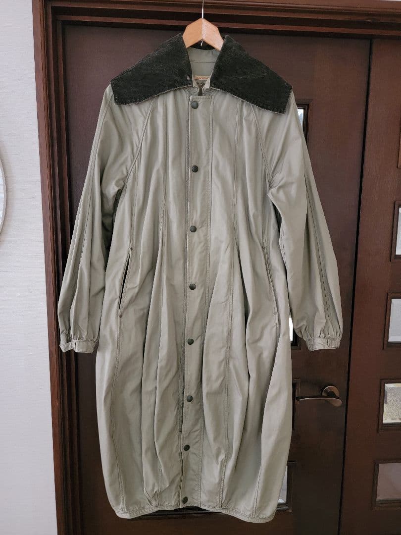 中古/KAPITAL/襟コーデュロイバックプリーツ バルーン ロングコート/1