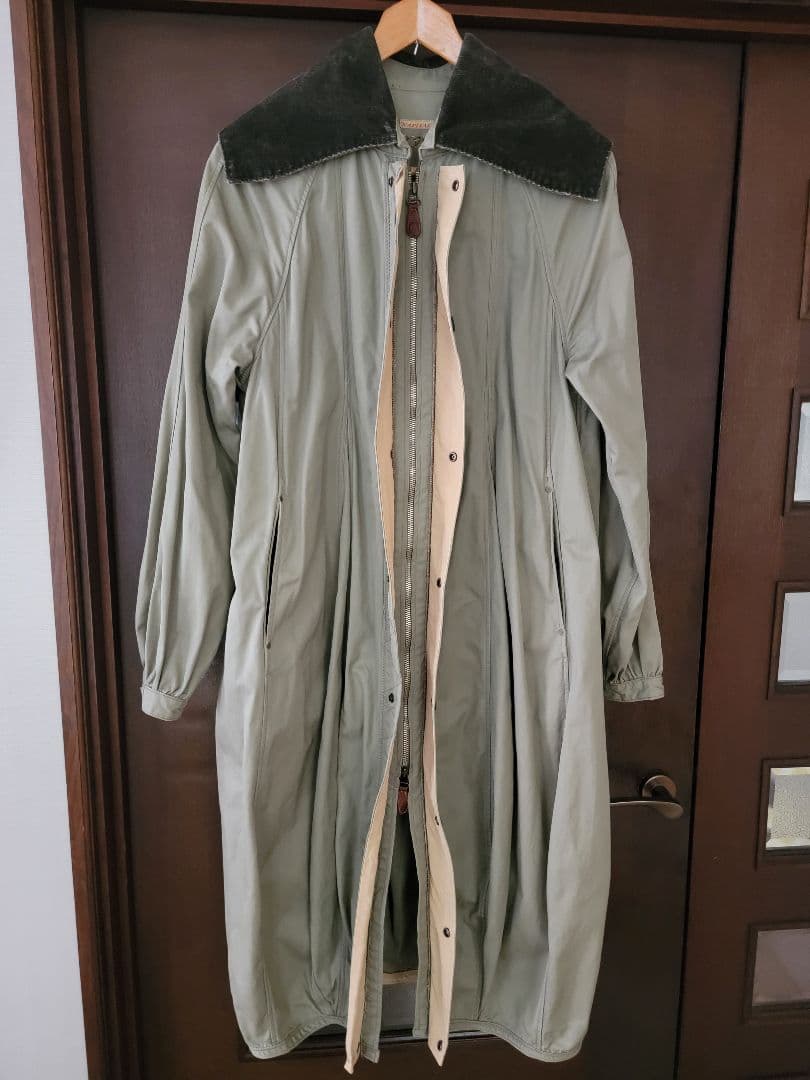 中古/KAPITAL/襟コーデュロイバックプリーツ バルーン ロングコート/1