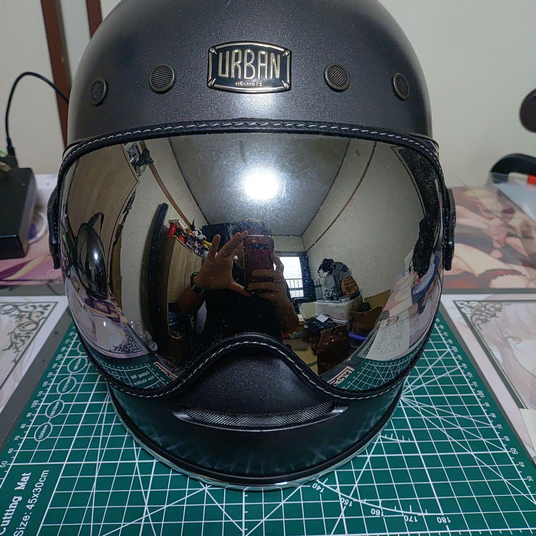 URBAN フルフェイスヘルメット グレー　Lサイズ　色んなゴーグルセット