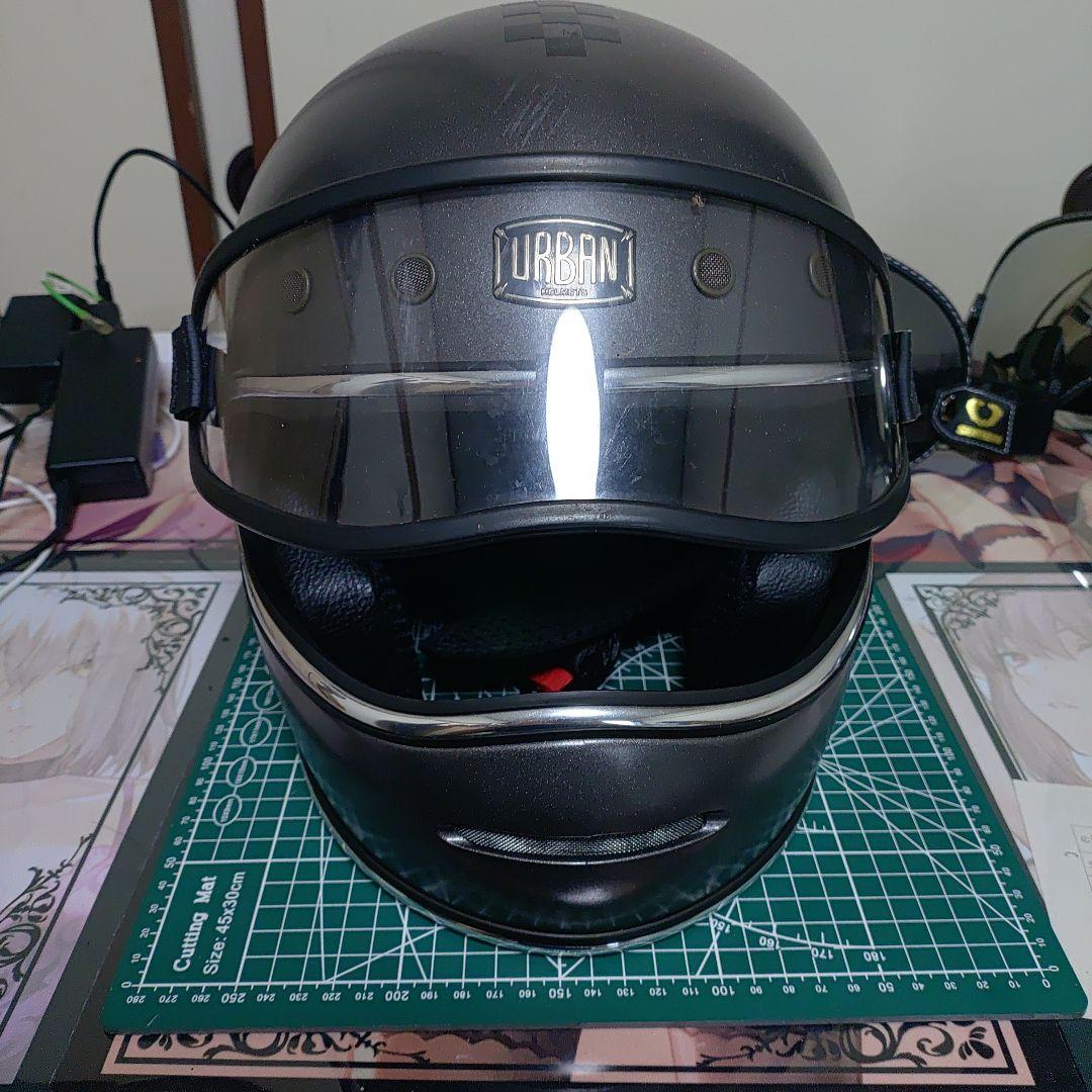 URBAN フルフェイスヘルメット グレー　Lサイズ　色んなゴーグルセット