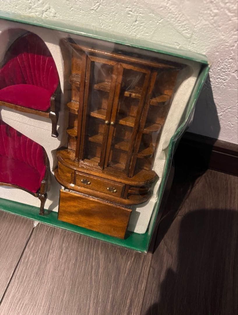 昭和レトロ 豪華ミニチュア家具 ドールハウス 3箱セット木製 洋風 アンティーク