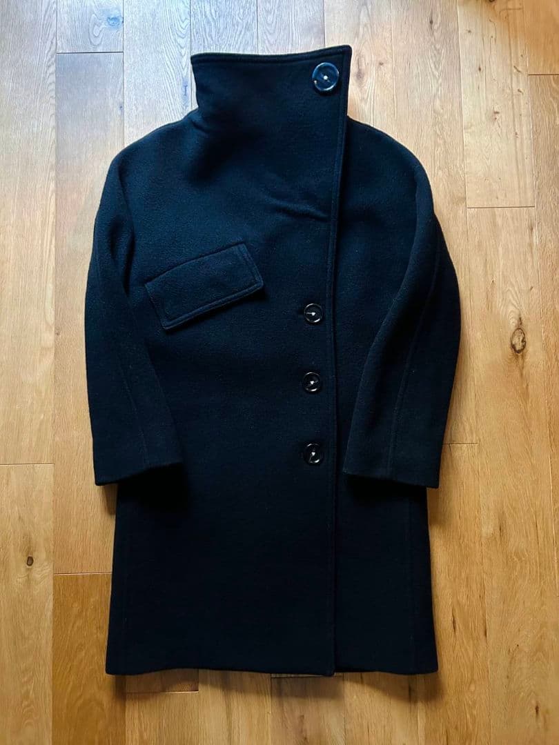 【美品】 Acne Studios ファネルネック コート　ブラック